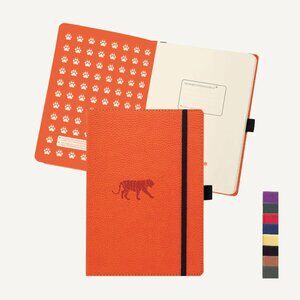 Dingbats* Hardcover Eco-Friendly Notebook Hardcover Wildlife Collection Tiger